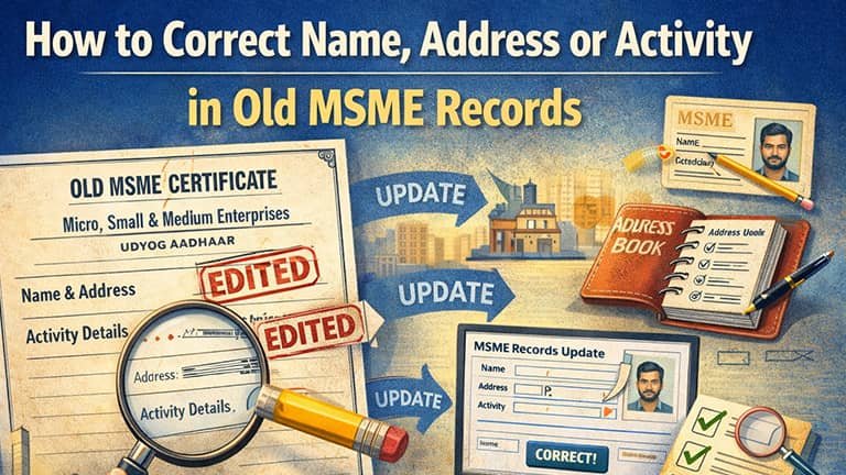 msme correction process