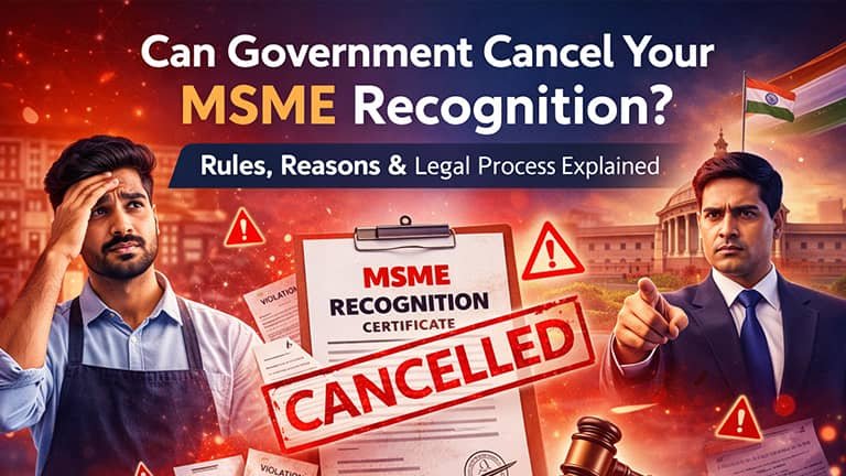 msme certificate cancellation by government